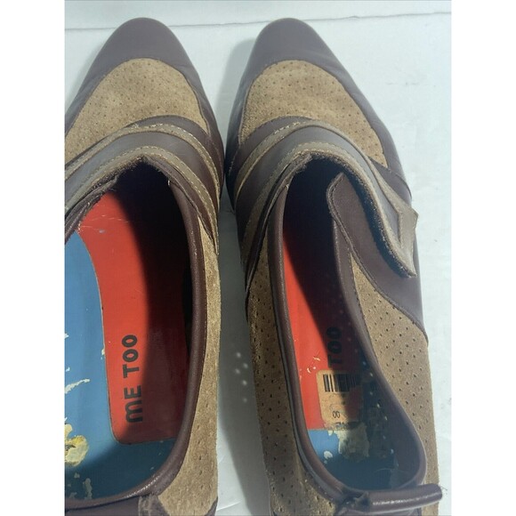 Me Too Ladies Leather Suede Slip On Pointed Toe Shoe Hook And Loop Strap Gel Sol - Picture 6 of 11